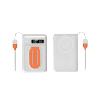 Station d'alimentation portable magnétique sans fil à charge rapide 10000mAh PD20W avec support de câble intégré, support pliable, LED, nouvelle arrivée 2026