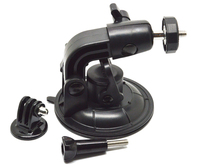 Support de caméra de voiture à ventouse de 9 cm, réglable à 180 degrés, support de caméra d'action avec ventouse en caoutchouc pour pare-brise