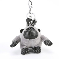 Porte-clés singe en peluche personnalisé par le fabricant OEM, brodé, animal en peluche doux, breloque de voiture, décoration de sac à dos