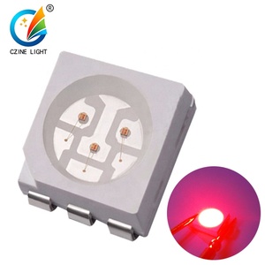 5050 rojo 660nm 6 pines 3CHIPS 2,0-2,4 V LED smd rojo diodo <span class=keywords><strong>de</strong></span> alto brillo Chip SMD para <span class=keywords><strong>planta</strong></span> crece <span class=keywords><strong>la</strong></span> luz - Product Image 1