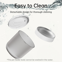Distributeur automatique de nourriture pour animaux de compagnie, distributeur intelligent de nourriture pour animaux, 3,7 L, programmable, contrôle par application, double alimentation, enregistrement vocal, plastique