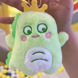 Dễ thương Khủng long đồ chơi sang trọng Keychain cặp vợ chồng nhỏ túi Mặt dây chuyền Búp bê nhồi bông đồ chơi Claw Máy Búp Bê Móc chìa khóa vòng - Product Image 5