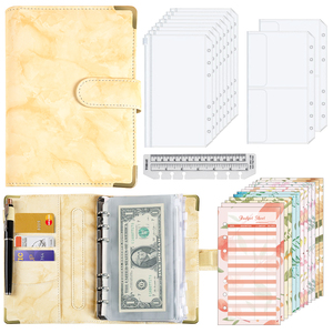 Lot en Gros de Classeurs Mini Défi Économie A6 Multicolores avec Autocollants Anglais pour Budget Monétaire - Product Image 1