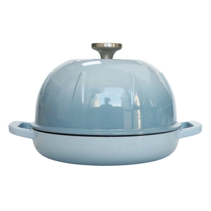 Olla Redonda de Hierro Fundido Esmaltado para Hornear Pan, Tapa Tipo Campana con Asas Dobles, Sartén Esmaltada para Hornear <span class=keywords><strong>en</strong></span> <span class=keywords><strong>Casa</strong></span> - Product Image 1