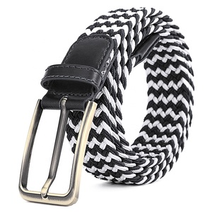 <span class=keywords><strong>Ceinture</strong></span> élastique unisexe réglable de <span class=keywords><strong>105</strong></span> <span class=keywords><strong>cm</strong></span> en polyester, tissée, extensible, en tissu tressé, pour jeans - Product Image 3