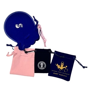 <b>Small</b> Custom Printed Luxury Perfume Pen Watch <b>Gift</b> Makeup Jewelri Jewellery Jewelry Velvet Drawstring Pouch <b>Bag</b> With Logo - Product Image 1