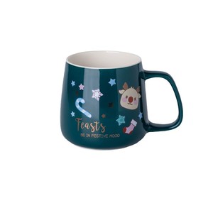 Christmas Cartoon Ceramic <b>Mug</b> 400ml Screen Printing Holiday Gift For Couple - Product Image 5