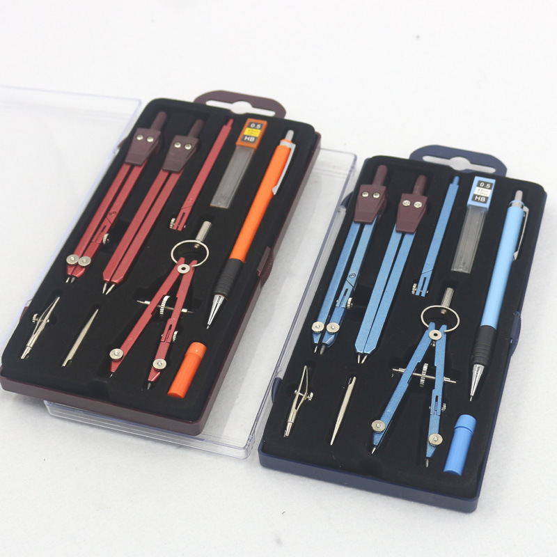 Amaon hot sales professional set school home office metal drawing compasses for drawing circles