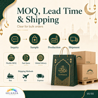 Sacs en papier Ramadan Kareem avec poignées, emballage écologique en kraft pour cadeaux d'entreprise, logo personnalisé, prix de gros, production rapide