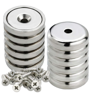 High Pulling Force Neodymium <strong>Pot</strong> <strong>Magnet</strong> Cup Punched Welded Industrial Grade <strong>Magnets</strong> With <strong>Countersunk</strong> M4 M6 M8 M10 Threaded Hole - Product Image 1