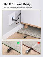 UGREEN Câble Ethernet Cat 7 Cat7 High Speed Flat Gigabit RJ45 LAN Cable 10Gbps Blinded Internet Network Patch Cord