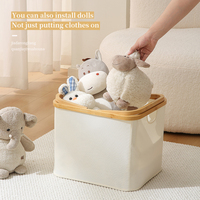 Panier à linge pliable sur mesure OEM/ODM avec poignées en bambou