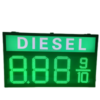 Papan tanda harga tampilan LED stasiun bensin layar Diesel biasa untuk pilar kanopi Totem