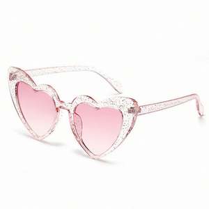 Lunettes de soleil œil de chat roses mignonnes et sexy pour femme, protection UV400, en forme de cœur, pour femme, vente en gros - Product Image 4