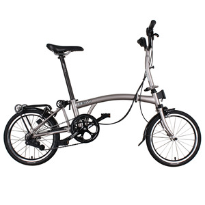 Bicicleta Plegable de <span class=keywords><strong>16</strong></span> Pulgadas, 6 Velocidades, Frenos C, Ligera, Portátil, con Marco de Acero de Tres Pliegues - Product Image 1