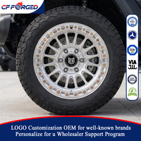 Jantes forgées monobloc haute performance en argent, à profil profond, 17x9,5 pouces, 6x135 pour Jeep Gladiator, tout-terrain, conception personnalisée OEM ODM