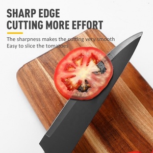 Custom 6 Pcs <b>sharp</b> Stainless Steel Steak Chef Non-stick Black Coating Kitchen <b>Knife</b> <b>Set</b> With Gift Box - Product Image 6