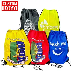 High Quality Sublimation Drawstring Bag Nylon Polyester Draw String Bag