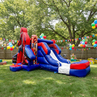 Nouveau design thème Commercial super-héros maison de rebond gonflable spiderman château gonflable avec toboggan pour un usage domestique de location