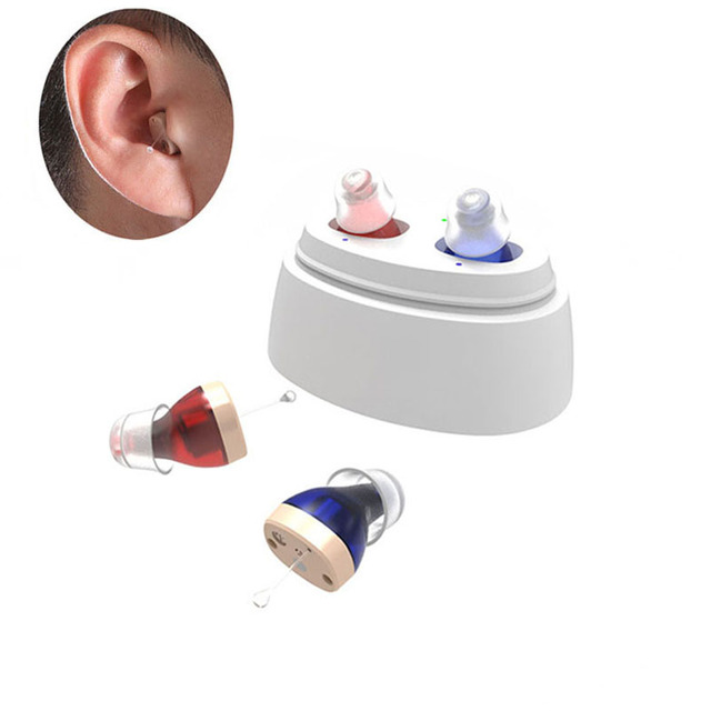 Smart Health OTC Mini CIC Digital Rechargeable Hearing Aid Device Sound Amplifier Invisible Old People Deaf Hearing AIds