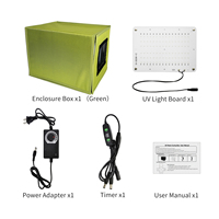 Caja de curado UV de resina de gran espacio con luces LED UV de 395nm, cubierta de curado UV con temporizador, secador de resina de gran tamaño con 96 LED