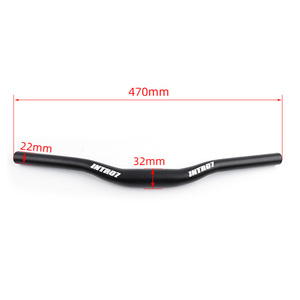 Manillar Polso HB08 de Aleación de Aluminio, Tipo Swallow, Diámetro del Tubo Central 31.8mm, Longitud 470mm, para Bicicleta <span class=keywords><strong>Fixie</strong></span> y de Carretera - Product Image 2