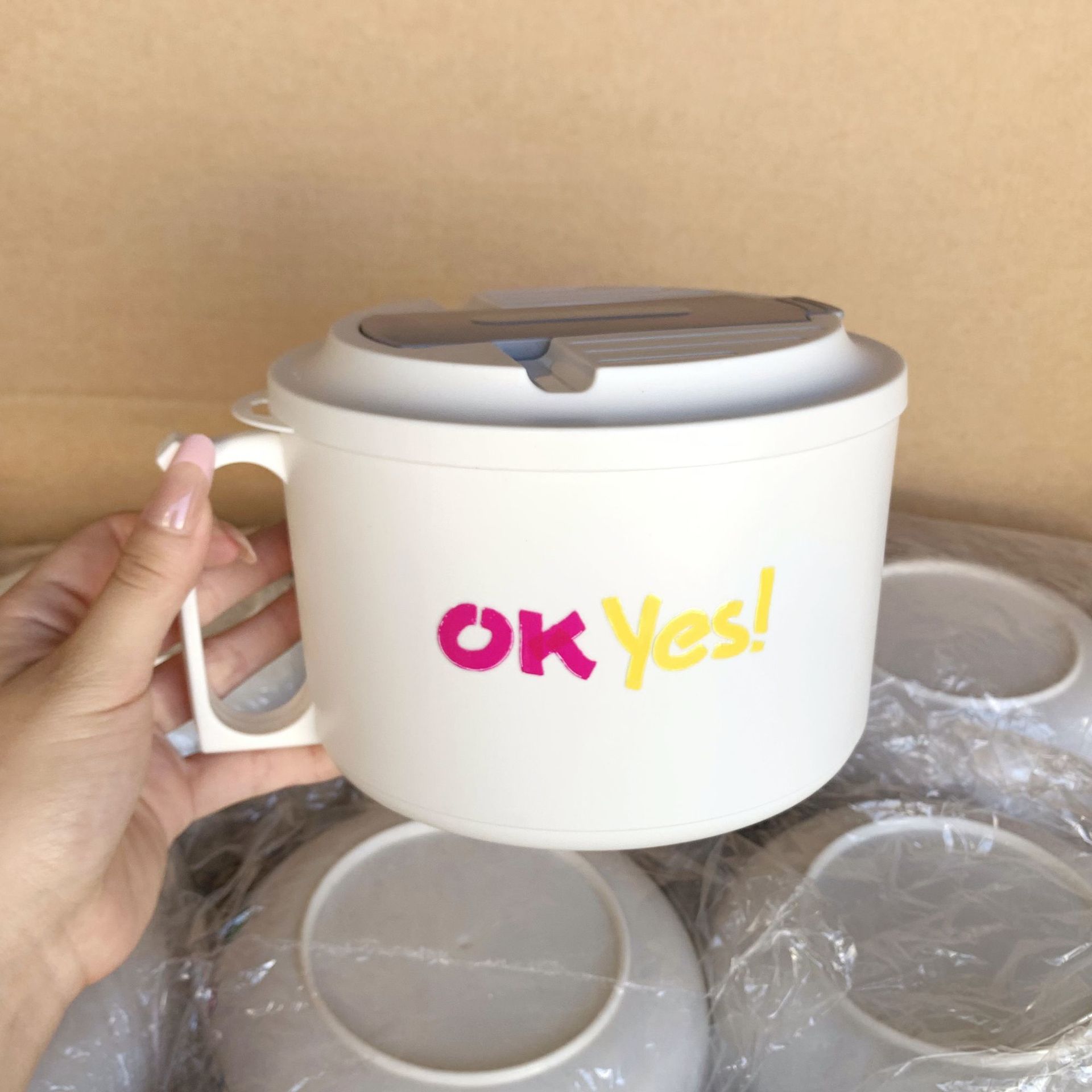 ชามบะหมี่กึ่งสำเร็จรูป [15 ซม.] ทำจากเหล็กเกรดอาหารหนาพิเศษ