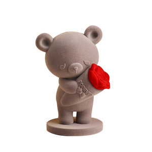 Behanmei Nuevo Regalo de Boda para Parejas, Ramo de Osos de Resina Flocada de Alta Calidad, Adornos para Propuesta de Matrimonio y Compromiso, China - Product Image 5