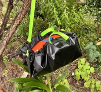 Tapis de changement de combinaison de surf imperméable et à double couche en PVC, sac de matelas à langer en tissu pour sports nautiques avec poignées latérales et fermeture à cordon