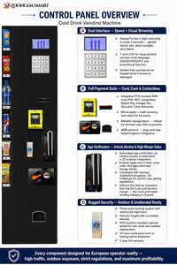 Máquinas Expendedoras de Bebidas Frías R290 con Lector de Tarjetas y Gran Capacidad, Máquina Expendedora Inteligente para Exteriores para Artículos al por Menor - Product Image 5