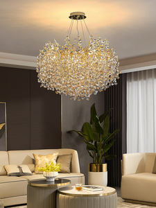 China Factory Golden Kronleuchter und Pendel leuchten für Wohnzimmer Hotel Lobby Lüster Beleuchtung Hochzeits dekor Beleuchtungs körper - Product Image 6