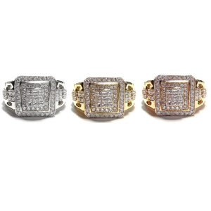 Bijoux de luxe pour hommes, rondes et carrées, en or jaune massif 18k, diamant fin, 100% naturel, pour hommes, promotion - Product Image 4