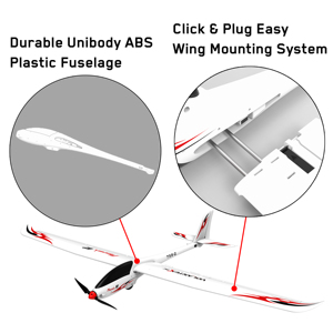 Volantex Planeur radiocommandé <span class=keywords><strong>Phoenix</strong></span> V2 avec fuselage monocoque en plastique PNP 759 - Product Image 6