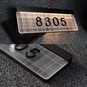 Pannello Luminoso per Porte di Hotel di Lusso, Griglia in Acrilico 3D, Personalizzazione Tridimensionale del Numero della Stanza - Product Image 4