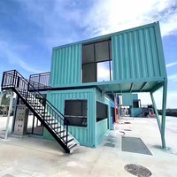 Capsule à 2 étages 20 pieds 40 pieds Maison conteneur créative Petite maison préfabriquée prête à l'emploi avec deux chambres Prix au café bar