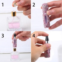 Brillant Sparkling 5ml Portable Mini Vide Fine Mist Spray Voyage Parfum Atomiseur Rechargeable Parfum Vaporisateur Bouteille Avec Strass