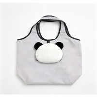Sac écologique avec porte-clés en peluche, breloque de sac réutilisable, fabricant de sacs écologiques en peluche, sac pliable