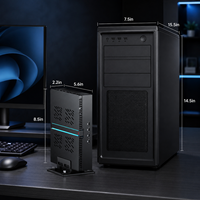 Mini PC para Juegos Intel I9-14900F RTX 4070 12G, DDR5 64GB, SSD PCIe 4.0, PC de Escritorio Compacto con 1 HDMI 3 DP para Renderización y Laboratorio