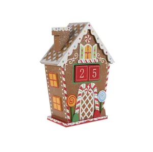 Mdf Peperkoek Huis Ontwerp Met Snoep Peperkoek Huis Hout Kerst Countdown Kalender Ornament