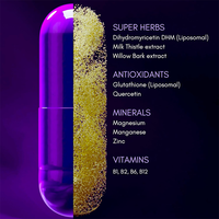 Complément de Soutien Hépatique Post-Consommation de Boissons à Marque Blanche, Capsules Liposomales DHM pour Soulager la Gueule de Bois avec Chardon-Marie et Multi-Vitamines