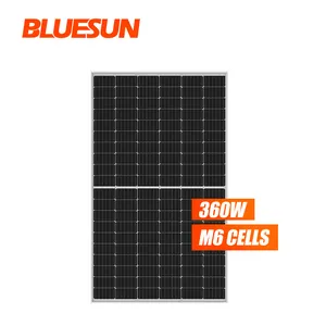 Panel surya 350w Bluesun JA 360w sel solder perc 300w JA garansi 2 tahun panel surya 370w dengan CE TUV