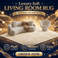 Teppich Wohnzimmer 2025 Neu Creme Schlafzimmer Bodenmatte Heim Sofa Wasserdicht Fleckenabweisend Rutschfest Luxuriös Hochwertig Gestreift