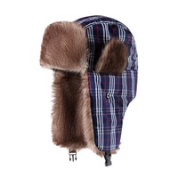Gorro Ushanka Personalizado QJ OEM con Logotipo, Gorro de Invierno Estilo Y2K con Orejeras, Gorro de Punto con Orejeras de Piel Sintética, Estilo Bomber, para Esquí