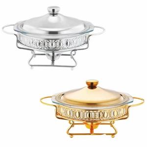 Chauffe-<span class=keywords><strong>Plat</strong></span> de Luxe en Acier Inoxydable et Verre, Réchaud Portable <span class=keywords><strong>pour</strong></span> Buffet, Idéal <span class=keywords><strong>pour</strong></span> la Restauration - Product Image 5