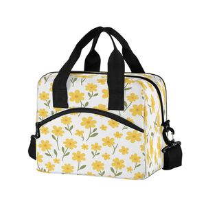 <b>Insulated</b> Lunch Bag Custom Printed Floral Cooler Tote for Women Reusable Thermal <b>Lunchbox</b> with Zipper - Product Image 1