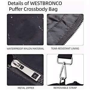 Il produttore di borse a tracolla alla moda personalizzate aggiunge la borsa a mano quadrata in poliestere in poliestere - Product Image 4