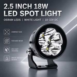 <span class=keywords><strong>Mini</strong></span> projecteur LED rond de 2,5 pouces 18W 12-32V <span class=keywords><strong>OSRAM</strong></span> P8 blanc ambre compact, projecteur auxiliaire pour moto, VTT, SUV - Product Image 1