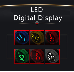Mini medidor <span class=keywords><strong>digital</strong></span> LED luz indicadora de energia voltímetro AC DC luz de sinal de energia medidor de frequência medidor de frequência de Ampere medidor de temperatura Hertz - Product Image 6