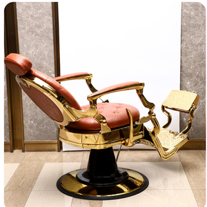 <span class=keywords><strong>2025</strong></span> Golden Luxury Beauty Hair Salon Barbear Barbeiro Cadeira Hidráulica Saloon Cadeira Salão Móveis Styling Cadeira - Product Image 4
