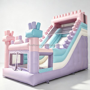Tobogán Inflable para Exteriores en Color Rosa Pastel y Morado, Tobogán Acuático Inflable, <span class=keywords><strong>Castillo</strong></span> Hinchable, Tobogán Comercial - Product Image 3